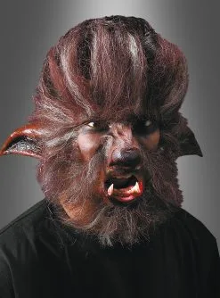 Werwolfmaske Latex Wolfsmensch Maskenset