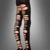 Punkige 80er Leggings Mit Rissen