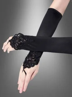 Fingerlose Handschuhe Lang Mit Spitze -Günstiges Kostumhaus Geschäft 115 475 x pic3