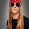 90er Jahre Rockstar Set Perücke Mit Brille