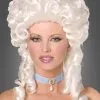 Barockperücke Damen Weiß