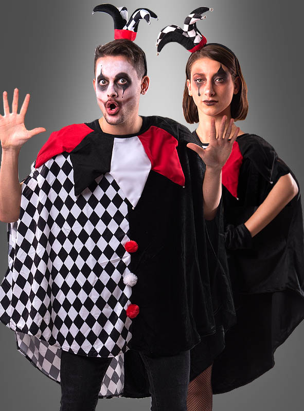 Deluxe Clown Poncho Mit Kopfteil S-XXXL 1 Deluxe Clown Poncho Mit Kopfteil S-XXXL
