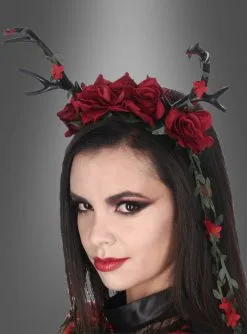 Deluxe Geweih Haarschmuck Mit Rosen