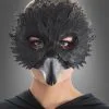 Pestmaske Mit Federn Schwarz