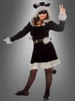 Goldiger Waschbär Mädchenkostüm