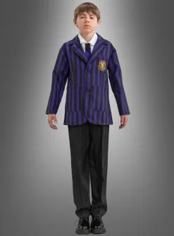 Wednesday Jungen Schuluniform Schwarz Lila