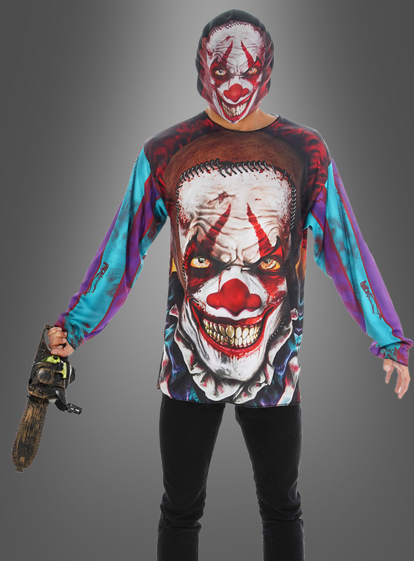 Böses Clown Shirt Halloween Mit Maske 1 Böses Clown Shirt Halloween Mit Maske