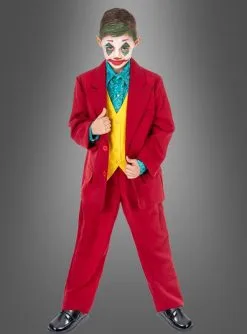 Roter Joker Anzug Für Kinder
