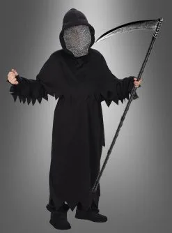 Gesichtsloses Sensenmann Kostüm Für Kinder