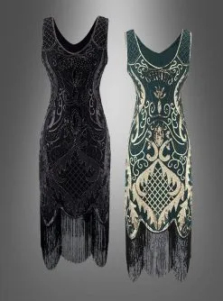 Luxus 20er Pailletten Kleid Amber