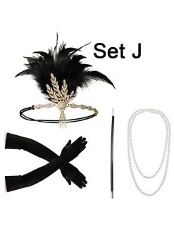 Charleston Kostümzubehör Set Gold -Günstiges Kostumhaus Geschäft 172 975 x pic3