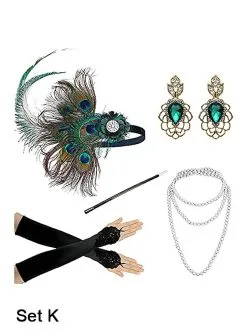 Charleston Kostümzubehör Set Gold -Günstiges Kostumhaus Geschäft 172 975 x pic4