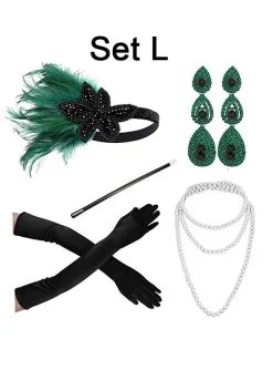 Charleston Kostümzubehör Set Gold -Günstiges Kostumhaus Geschäft 172 975 x pic5