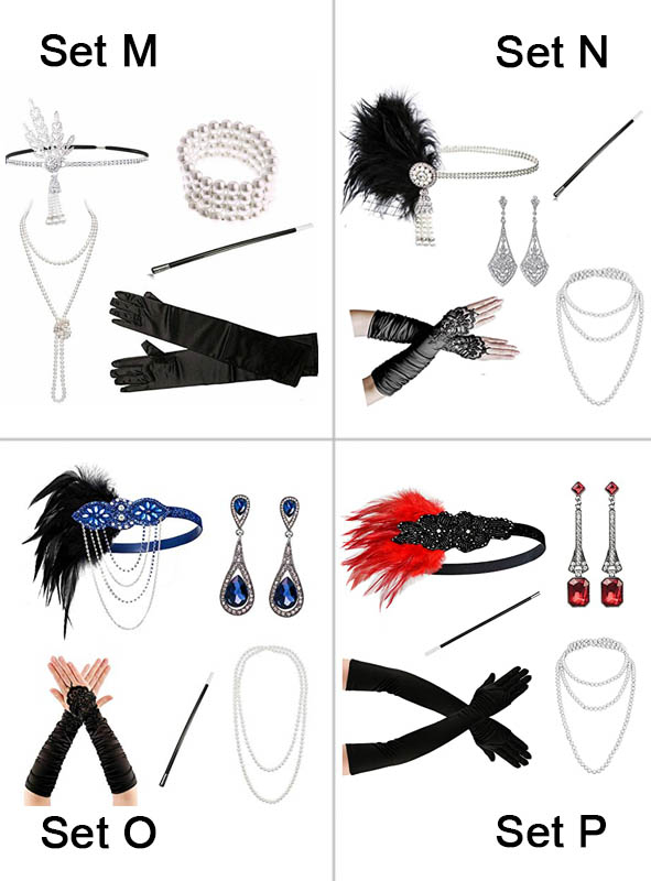 20er Jahre Zubehör Set 5-teilig Silber 1 20er Jahre Zubehör Set 5-teilig Silber