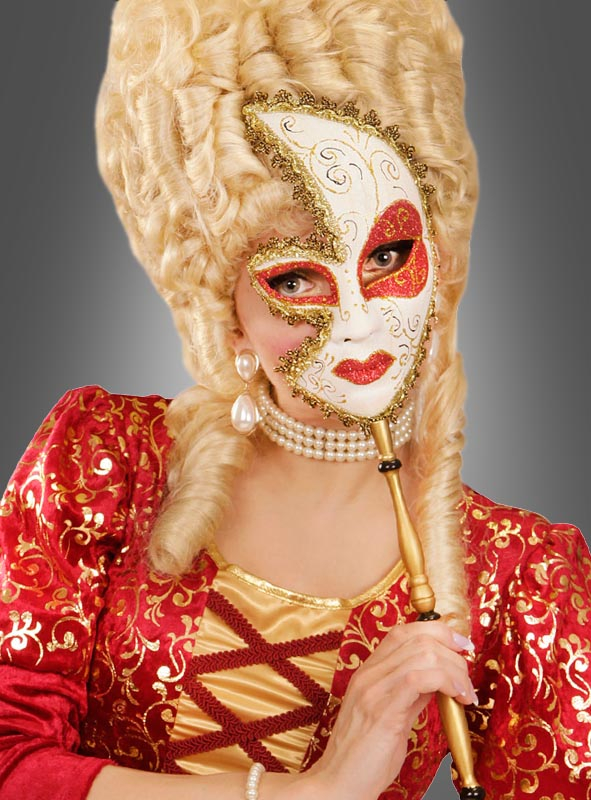 Barock Gesichtsmaske Mit Stab 1 Barock Gesichtsmaske Mit Stab