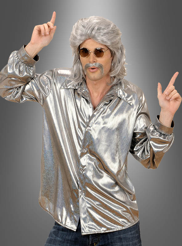 Disco Hemd Silber 1 Disco Hemd Silber