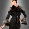 Elegante Bluse Mit Spitze Schwarz