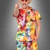 Buntes Hawaii Hemd Und Hose Multicolor