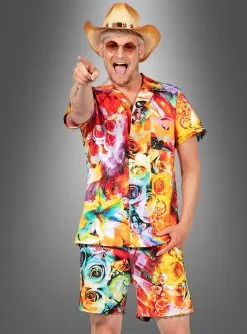 Buntes Hawaii Hemd Und Hose Multicolor