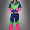 80er Jahre Neon Retro Trainingsanzug