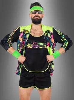 Retro Neon Aerobic Fitness Anzug Herren