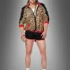 80er Leoparden Jacke Mit Kurzen Pants