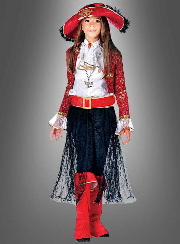 Edles Freibeuter Kostüm Mädchen 1 Edles Freibeuter Kostüm Mädchen