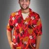Hawaiihemd Blütenzauber Rot