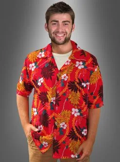Hawaiihemd Blütenzauber Rot