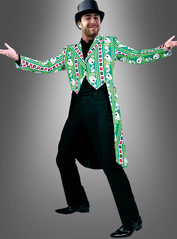Casino Kostüm Frack Hellgrün 1 Casino Kostüm Frack Hellgrün