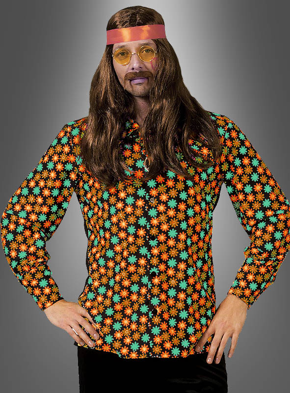 Deluxe Blumenhemd Hippie Style Herren 1 Deluxe Blumenhemd Hippie Style Herren