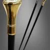 Eleganter Gehstock Mit Knauf Gold Oder Silber