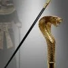 Deluxe Cobra Gehstock Schlange Pharao Gold 94cm