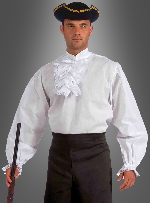 Elegantes Rüschenhemd Herren Weiß 1 Elegantes Rüschenhemd Herren Weiß