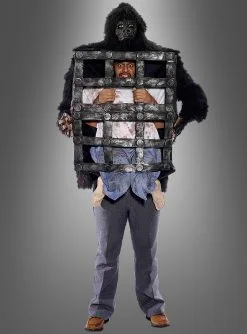 Mann Im Gorillakäfig Tierkostüm