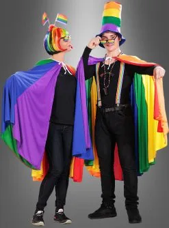 Umhang Cape Regenbogen Unisex