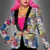Pop Art Blazer Für Damen
