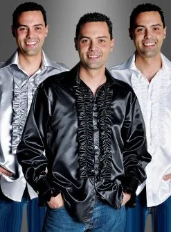 Deluxe Rüschenhemd Waschbar 70er Jahre