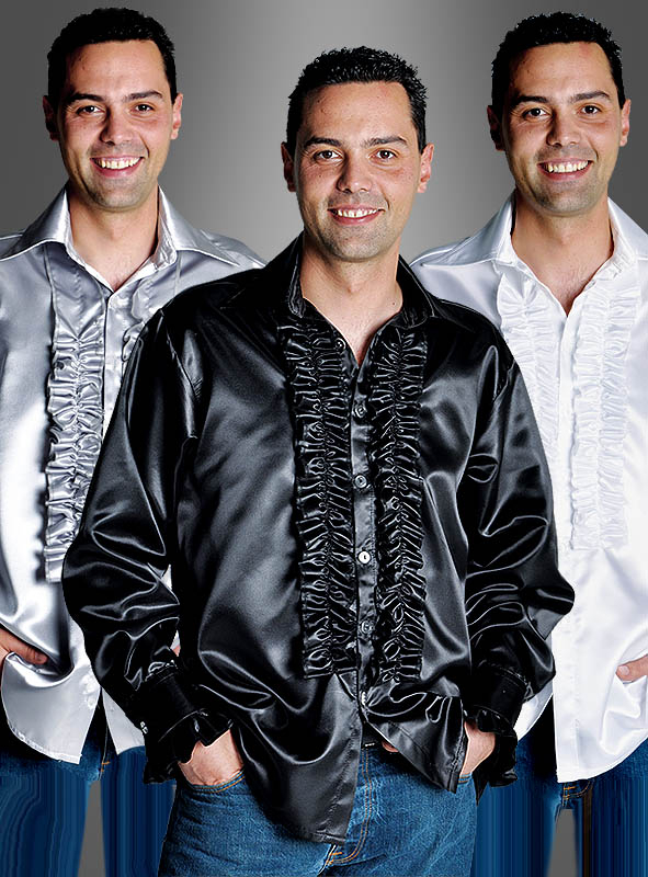 Deluxe Rüschenhemd Waschbar 70er Jahre 1 Deluxe Rüschenhemd Waschbar 70er Jahre