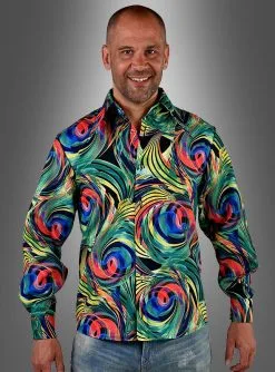 Buntes 70er Hemd Wirbelwind