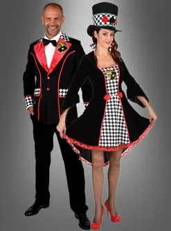 Deluxe Poker Face Samtkleid -Günstiges Kostumhaus Geschäft 42 221146 pic3
