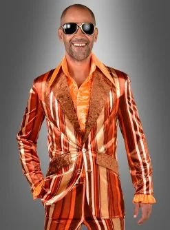 70er Streifen Anzug Olli Braun Oder Blau -Günstiges Kostumhaus Geschäft 42 221264 pic3