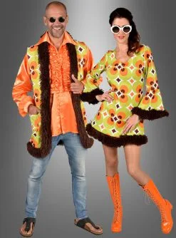 70er Retrokleid Damen Grün-braun -Günstiges Kostumhaus Geschäft 42 222161 pic3