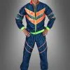 80er Jahre Kostüm Jogginganzug Blau