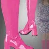 Lackstiefel Pink Für Damen