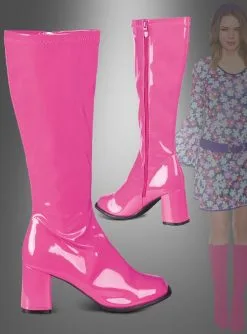 Lackstiefel Pink Für Damen