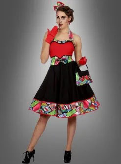 Comic Kostüm Damen Pop Art Jenny 5 Comic Kostüm Damen Pop Art Jenny -Günstiges Kostumhaus Geschäft 60er jahre popart kleid 50er 66f76700ab 3