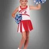 Cheerleader Kostüm Kinder Inkl. Pompons
