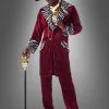 Cooles Pimp Daddy Kostüm Weinrot