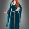 Langes Mittelalterkleid Petrol Königin Guinevere